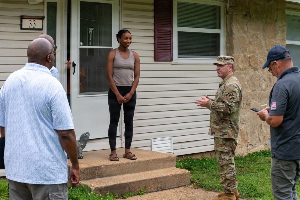 Putting community first: Fort Leonard Wood leaders hit the pavement to hear directly from on-post residents during walking town hall