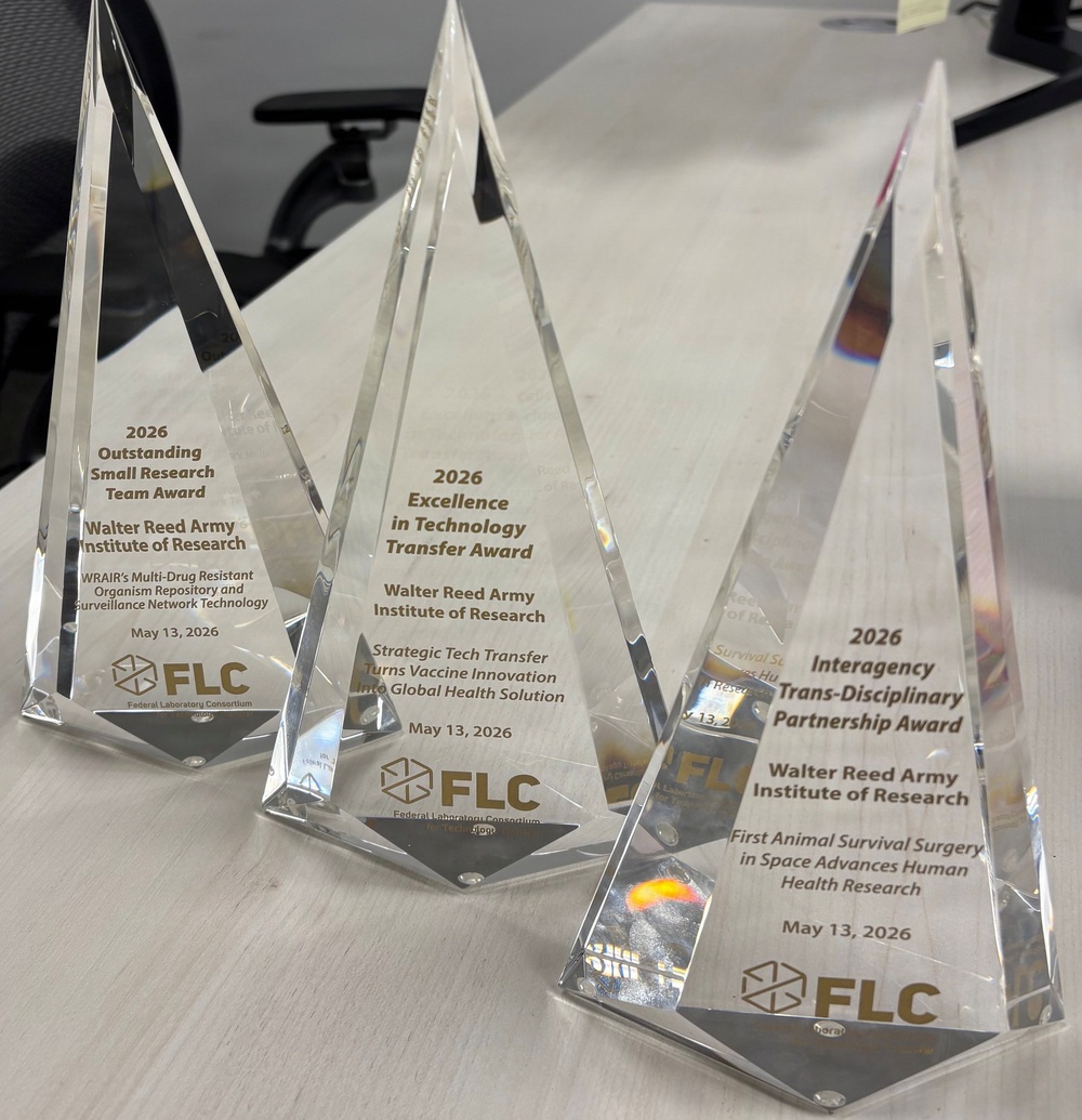 WRAIR wins 3 awards from the Federal Laboratory Consortium for Technology Transfer
