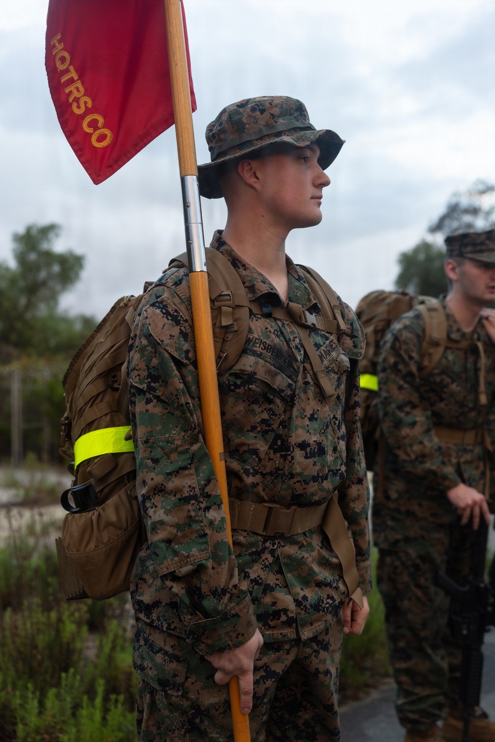 H&amp;S Bn. Marines and Sailors participate in a 5k conditioning hike