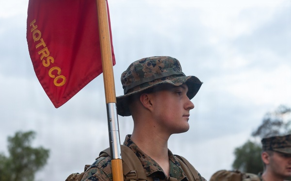 H&amp;S Bn. Marines and Sailors participate in a 5k conditioning hike