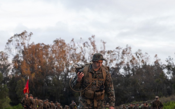 H&amp;S Bn. Marines and Sailors participate in a 5k conditioning hike