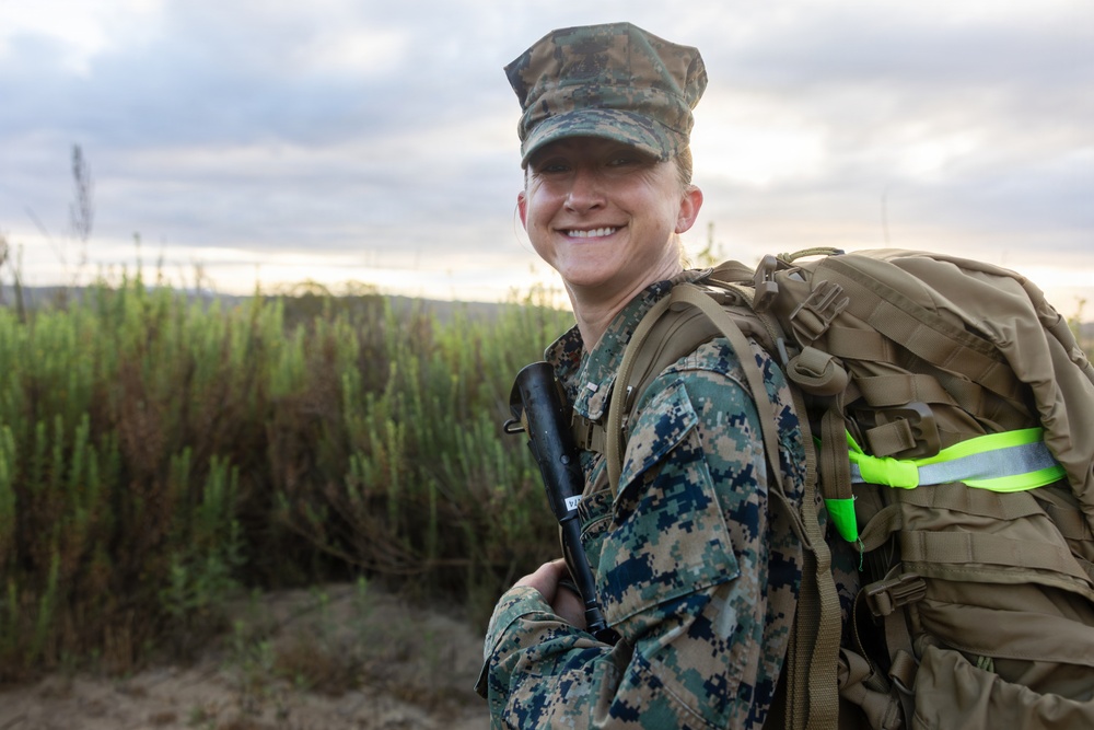 H&amp;S Bn. Marines and Sailors participate in a 5k conditioning hike