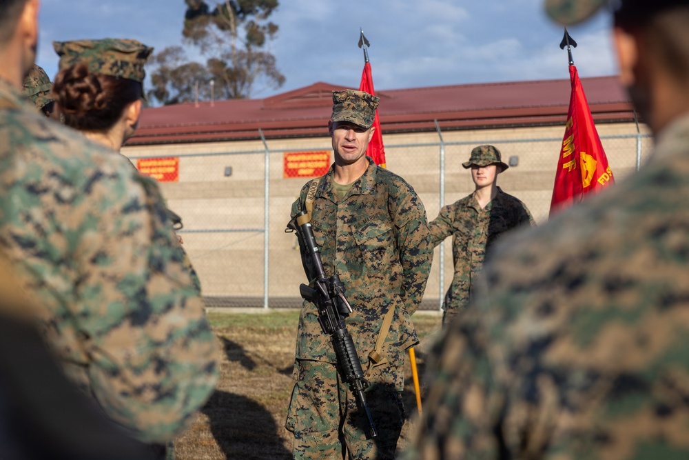 H&amp;S Bn. Marines and Sailors participate in a 5k conditioning hike