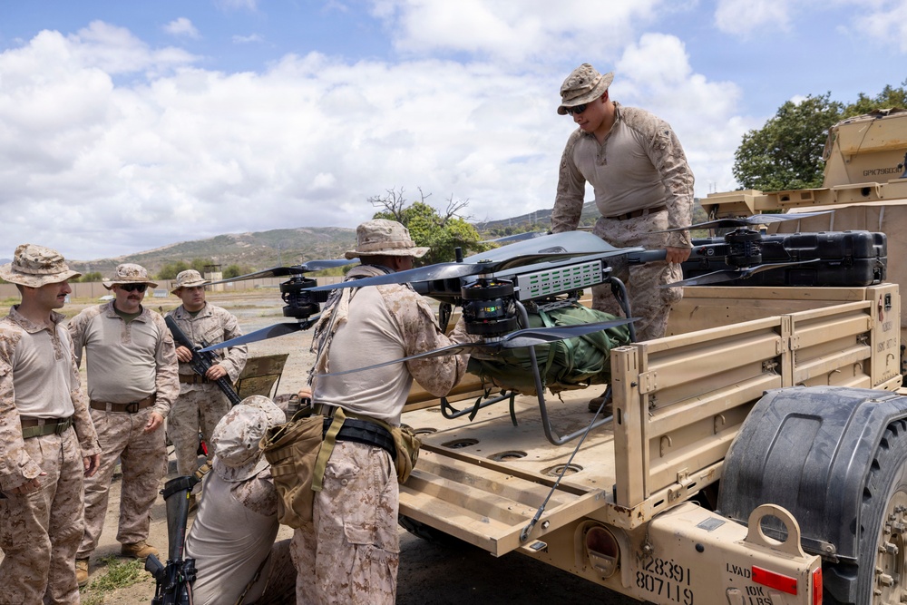 1st MLG Marines conducts s-UAS training during field exercise