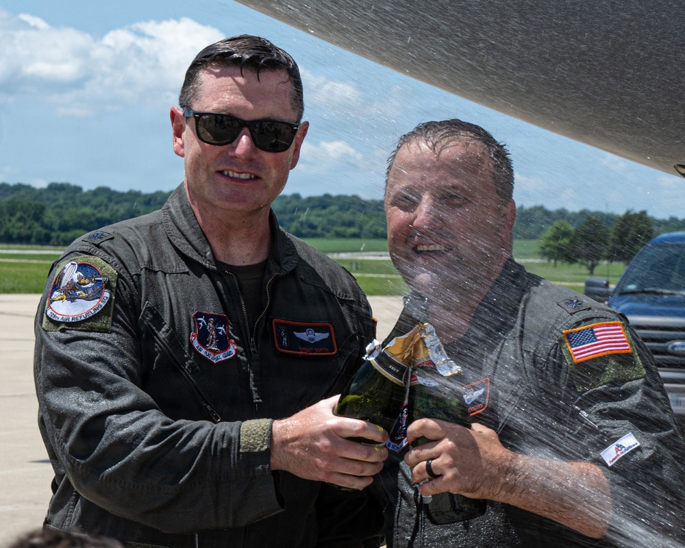 Lt. Cols. Rodgers and Smith Complete Final Flight Together
