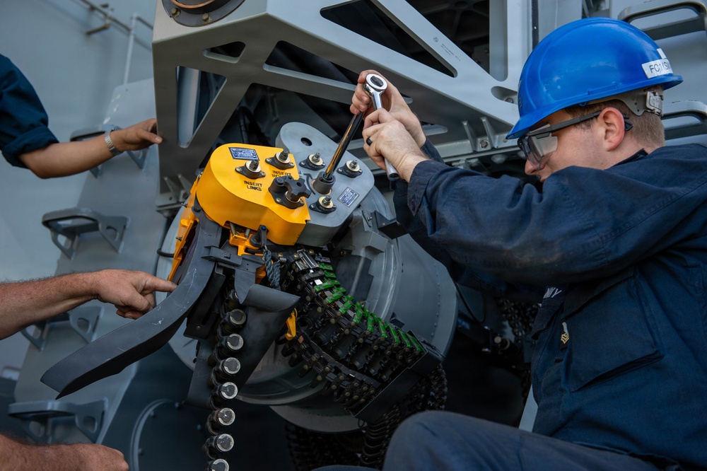 USS John C. Stennis (CVN 74) Firecontrolman Loads CWS