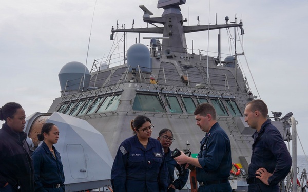 USS Cooperstown holds damage control training, conducts flight quarters