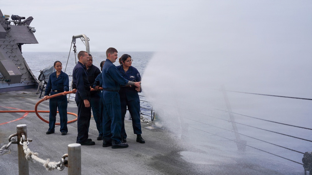 USS Cooperstown holds damage control training, conducts flight quarters