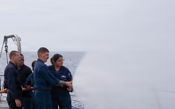 USS Cooperstown holds damage control training, conducts flight quarters