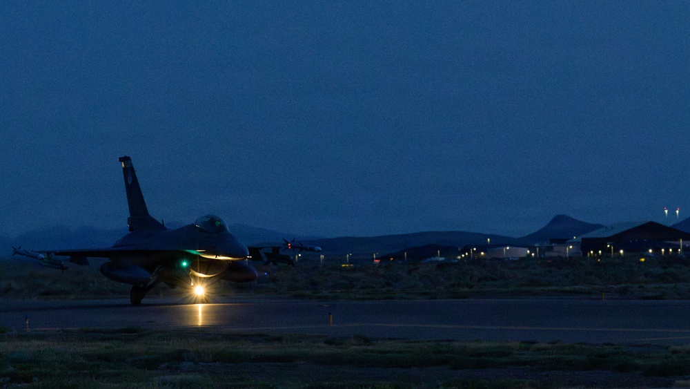Evening F-16 Training with the 314th Fighter Squadron