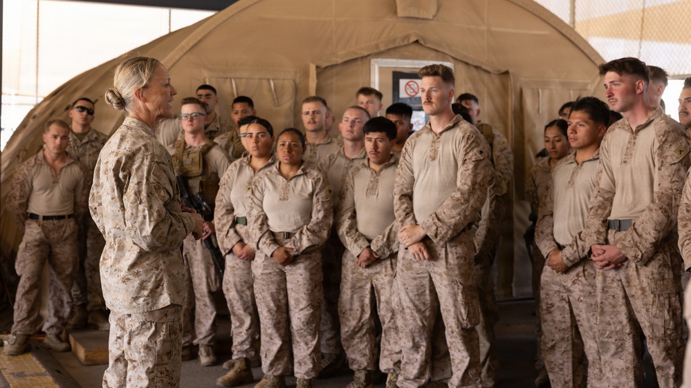 Brig. Gen. Hennigan Visits X-Ray Company Marines, Sailors