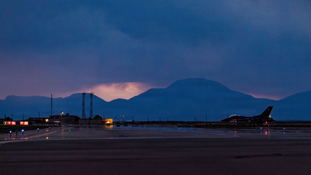 Evening F-16 Training with the 314th Fighter Squadron