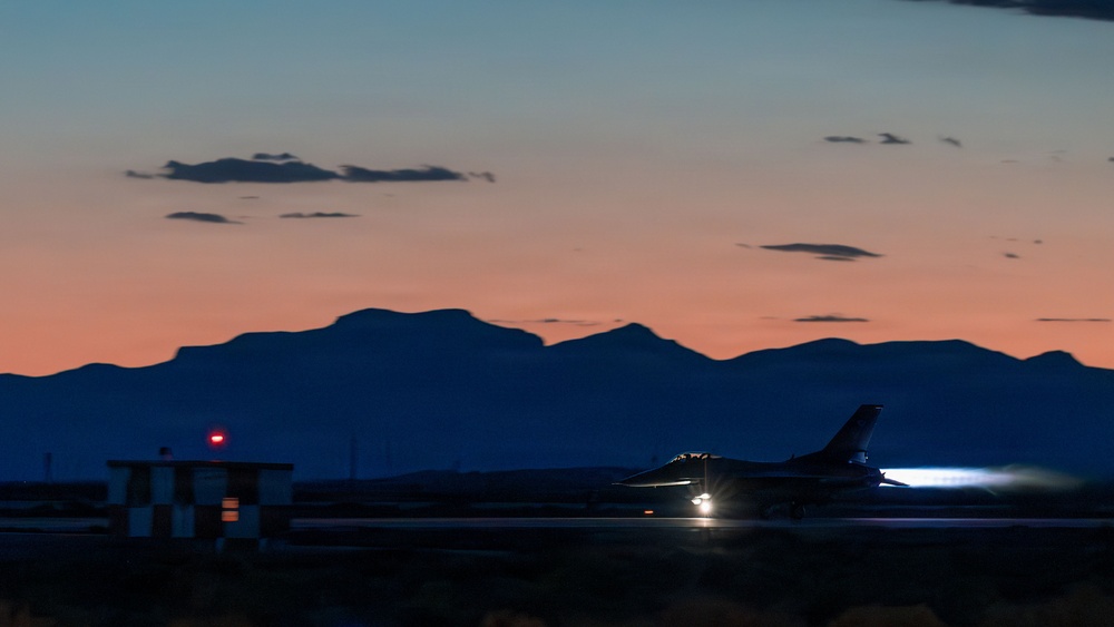 Evening F-16 Training with the 314th Fighter Squadron