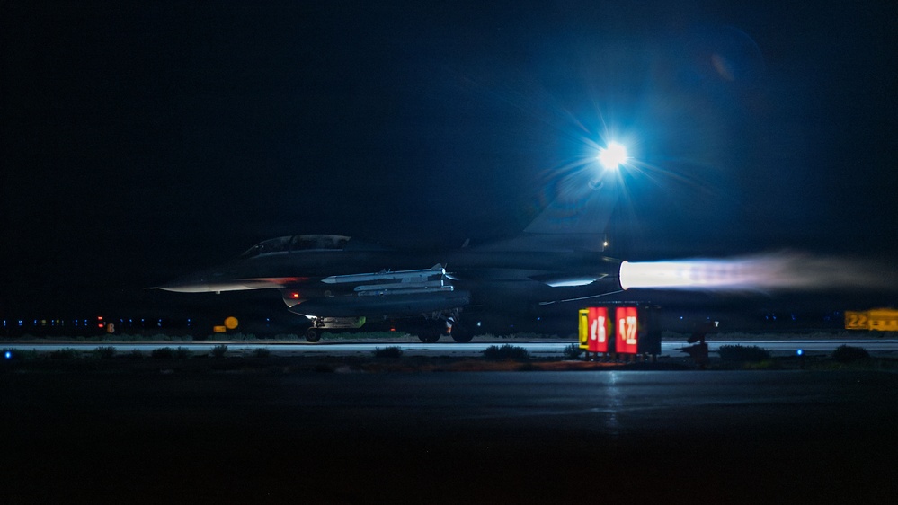 Evening F-16 Training with the 314th Fighter Squadron