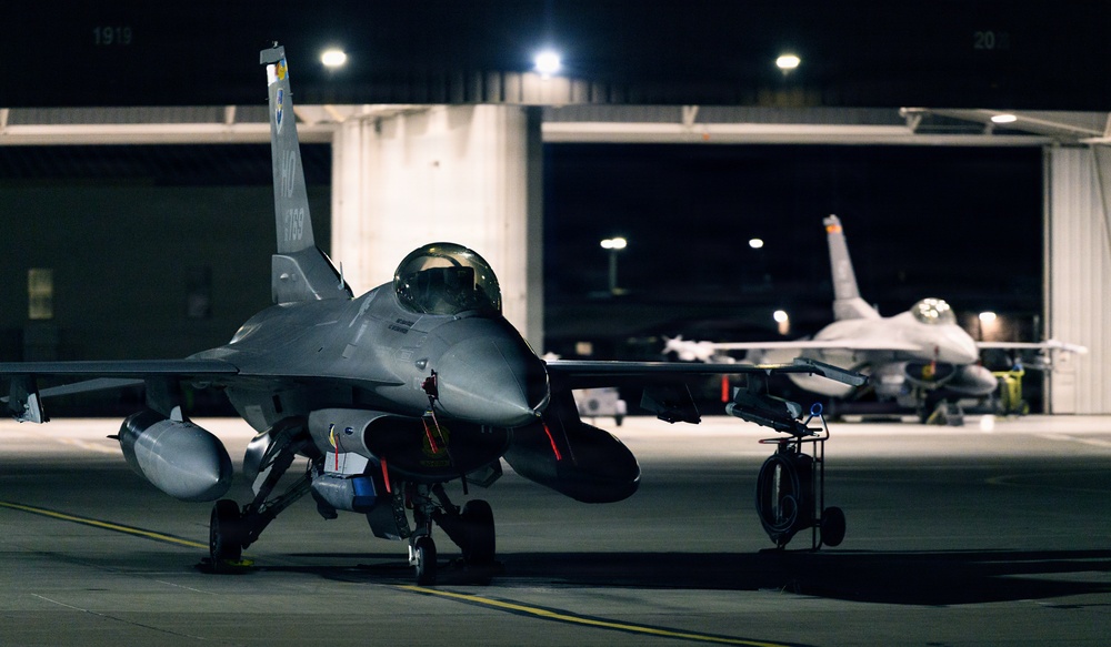 Evening F-16 Training with the 314th Fighter Squadron