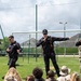 Paratroopers conduct parachute demonstration for French school at D-Day 82