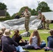 Paratroopers conduct parachute demonstration for French school at D-Day 82
