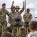 Paratroopers conduct parachute demonstration for French school at D-Day 82