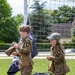 Paratroopers conduct parachute demonstration for French school at D-Day 82