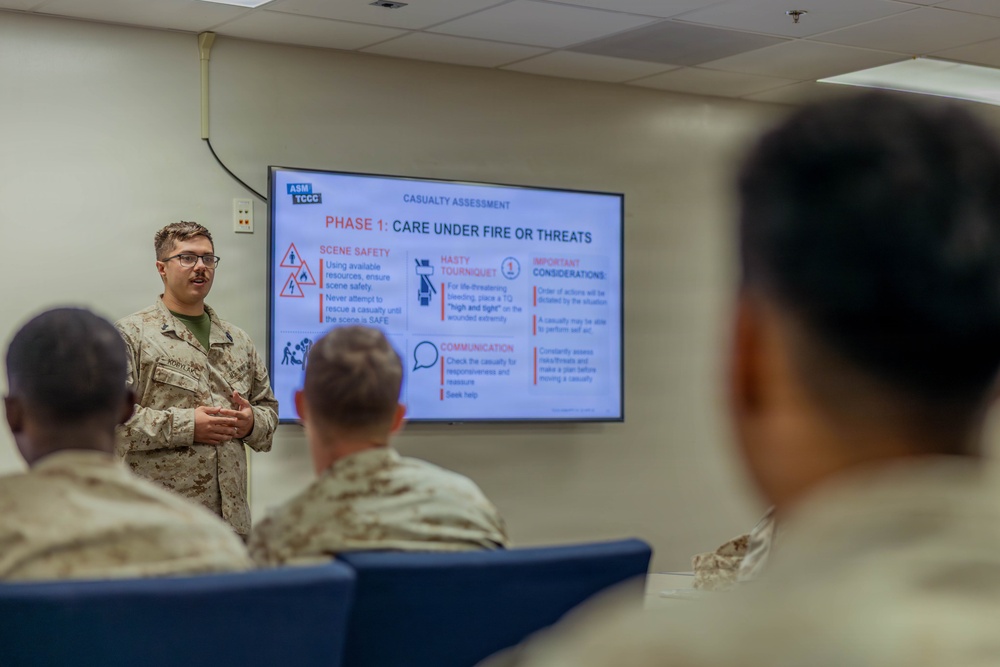 JTF-SB Marines, sailors conduct tactical combat casualty care training