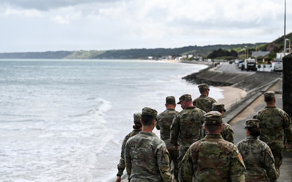 29th ID Soldiers visit Normandy American Cemetery, Omaha Beach