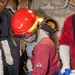 USS Iwo Jima Sailor Sets Up Metal Shoring