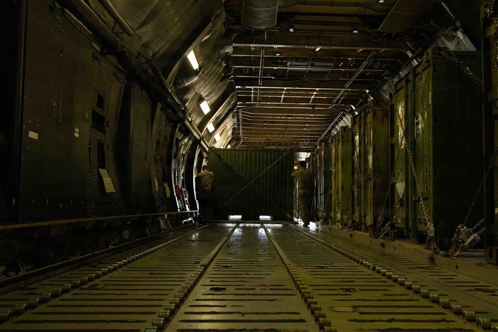 LCF-24 and 346th AEW offload cargo in Puerto Rico