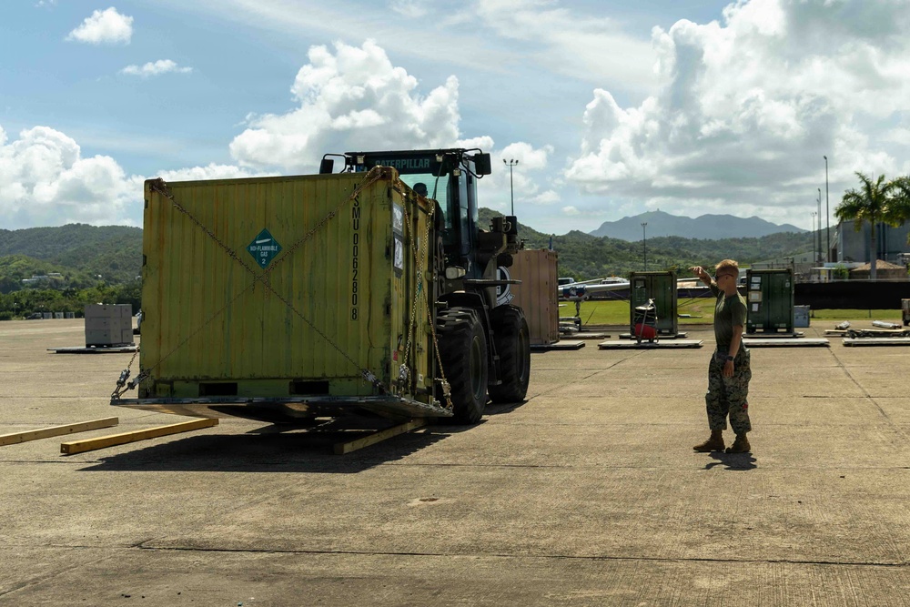 LCF-24 and 346th AEW offload cargo in Puerto Rico