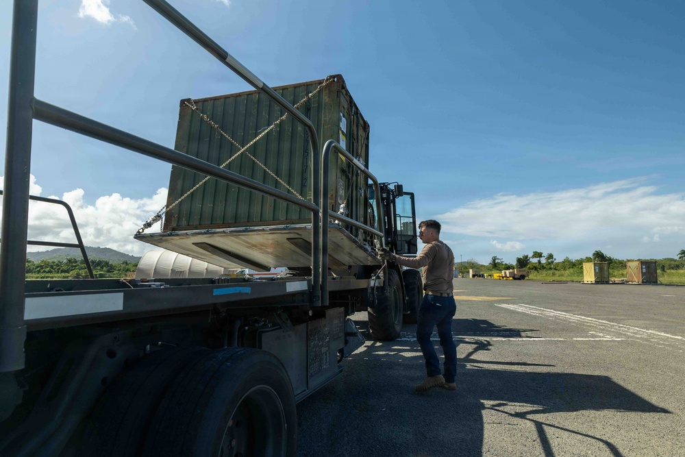 LCF-24 and 346th AEW offload cargo in Puerto Rico