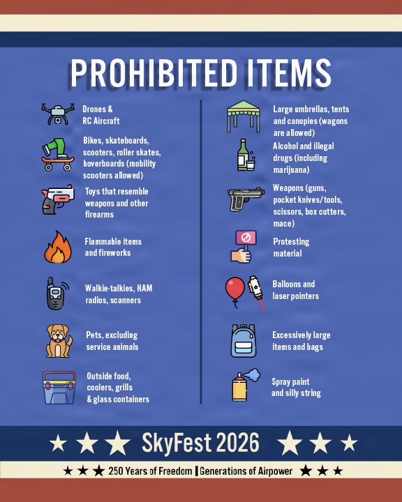 SkyFest 2026 prohibited items