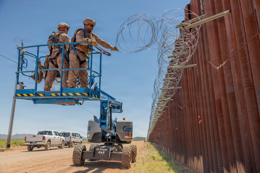 Engineering Security: JTF-SB Marines Strengthen Southern Border Defenses
