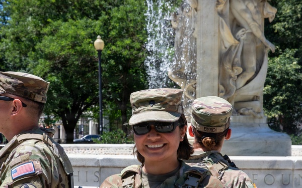 Arkansas National Guard patrols Dupont Circle