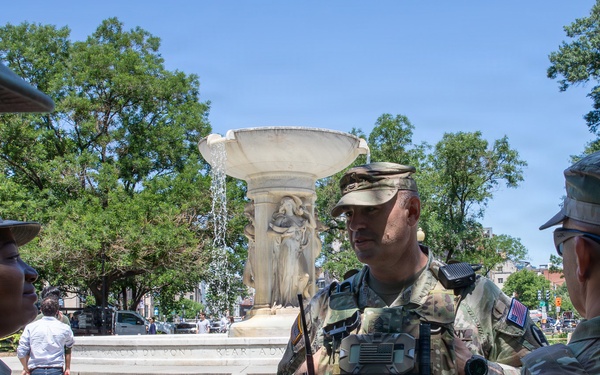 Arkansas National Guard patrols Dupont Circle