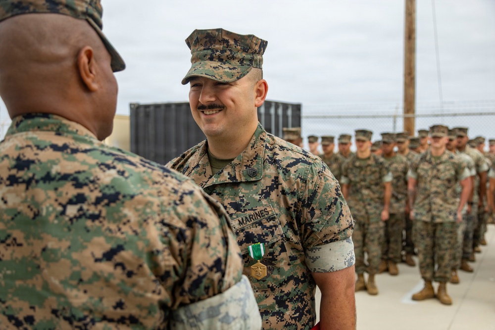 Staff Sgt. Tommy Williams Awarded Navy Commendation Medal for Life-Saving Measures