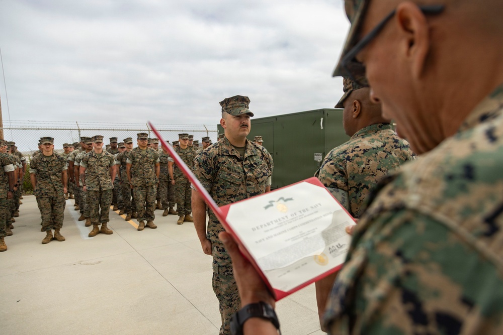 Staff Sgt. Tommy Williams Awarded Navy Commendation Medal for Life-Saving Measures
