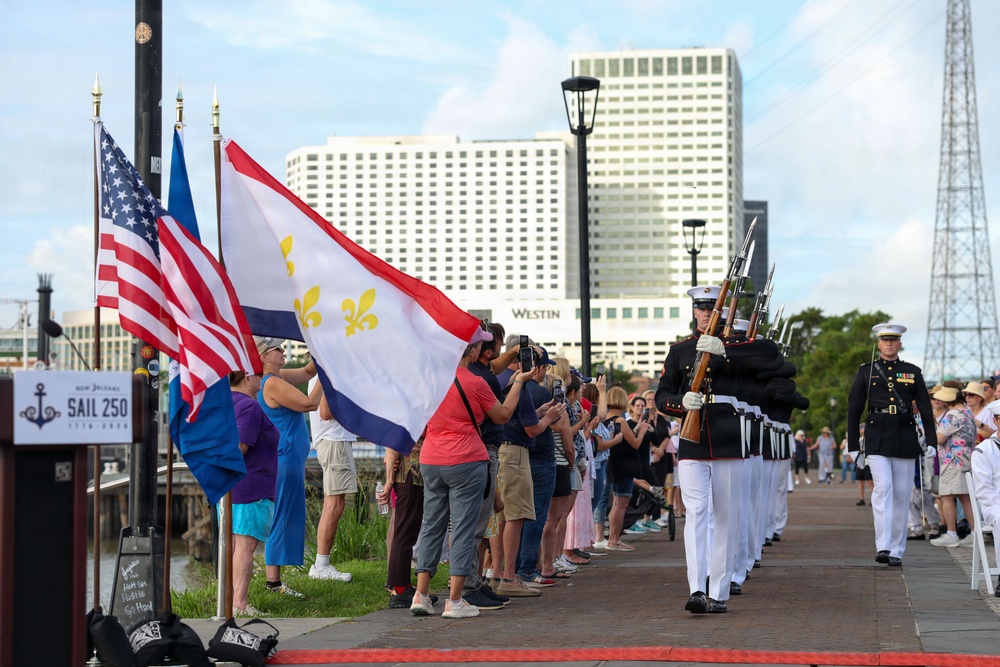 Silent Drill Platoon takes on Sail 250 New Orleans