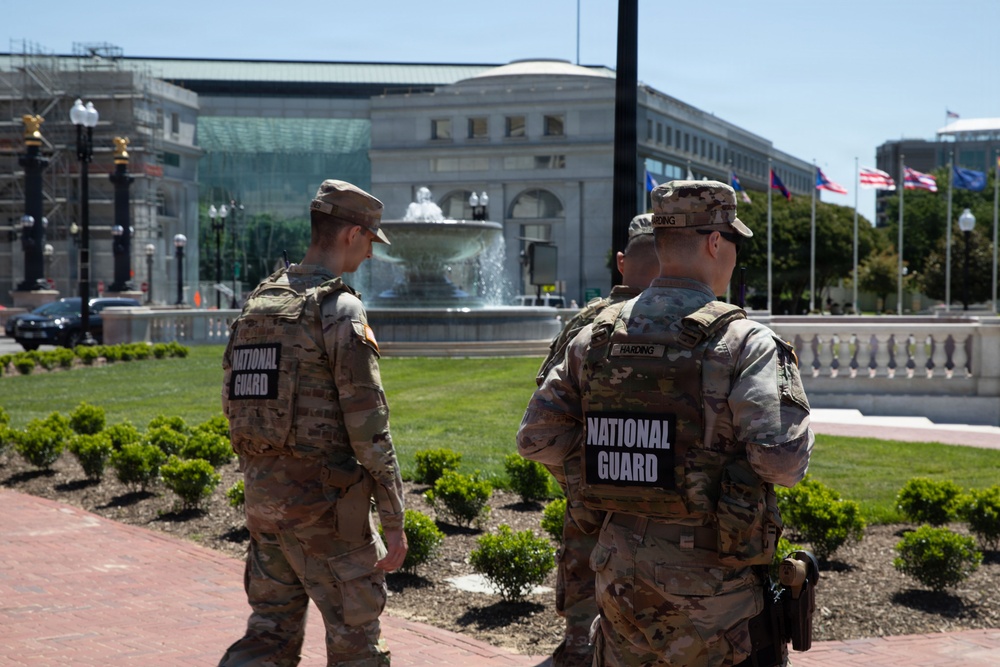 West Virginia Soldiers Patrol Columbus Circle