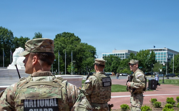 West Virginia Soldiers Patrol Columbus Circle