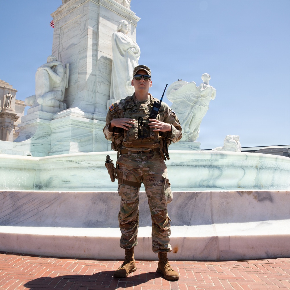 West Virginia Soldiers Patrol Columbus Circle
