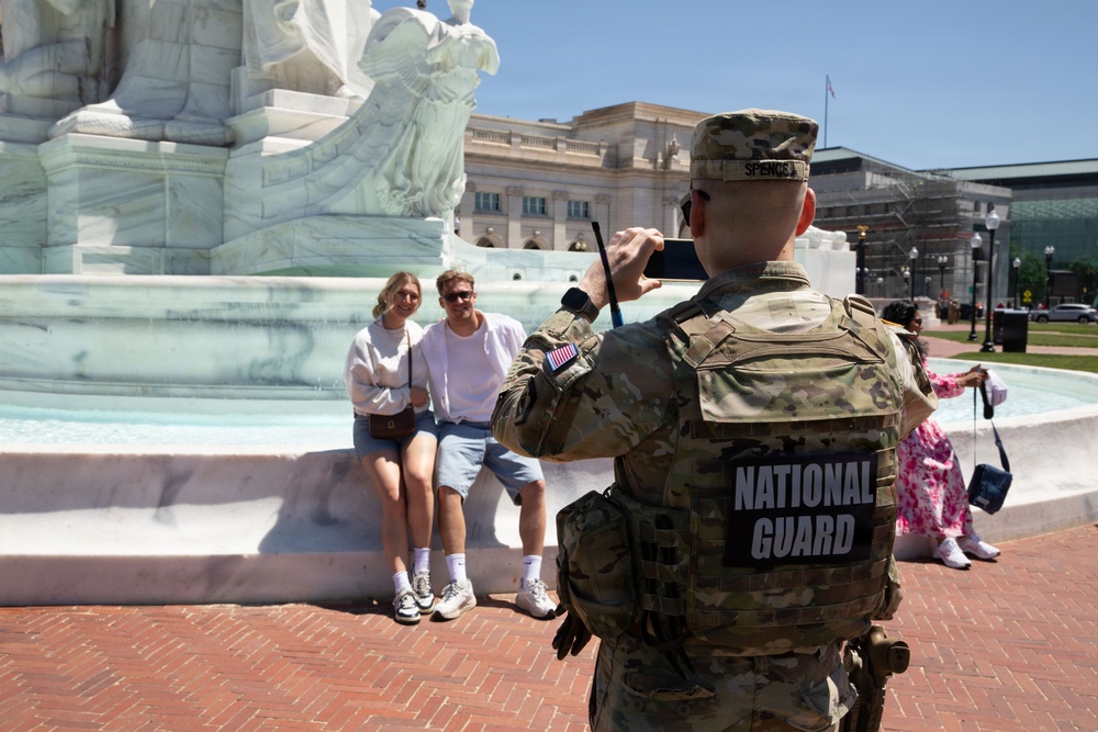 West Virginia Soldiers Patrol Columbus Circle