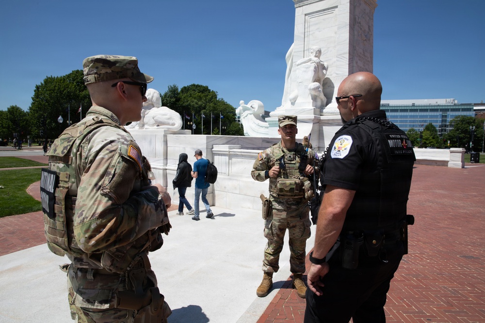 West Virginia Soldiers Patrol Columbus Circle