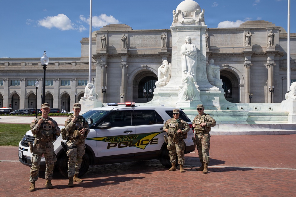 West Virginia Soldiers Patrol Columbus Circle