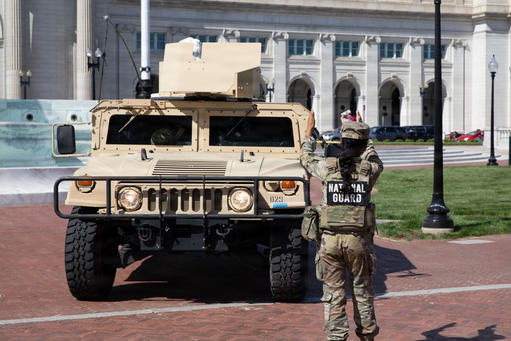 West Virginia Soldiers Patrol Columbus Circle