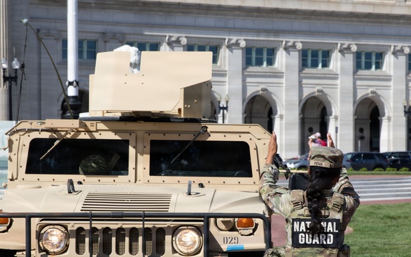 West Virginia Soldiers Patrol Columbus Circle