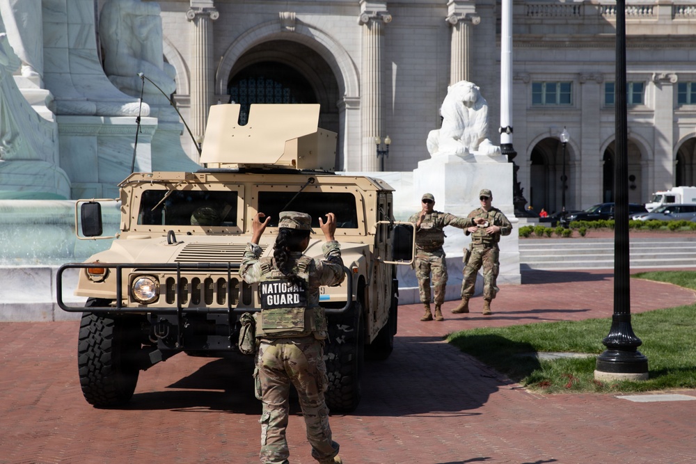 West Virginia Soldiers Patrol Columbus Circle