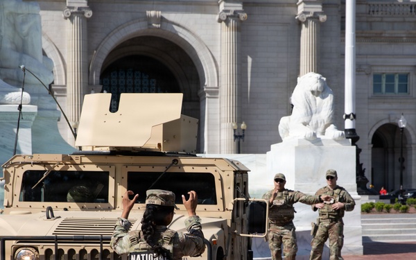 West Virginia Soldiers Patrol Columbus Circle