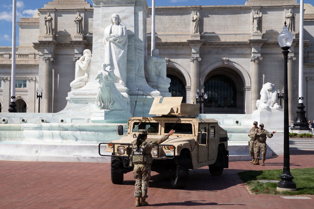 West Virginia Soldiers Patrol Columbus Circle