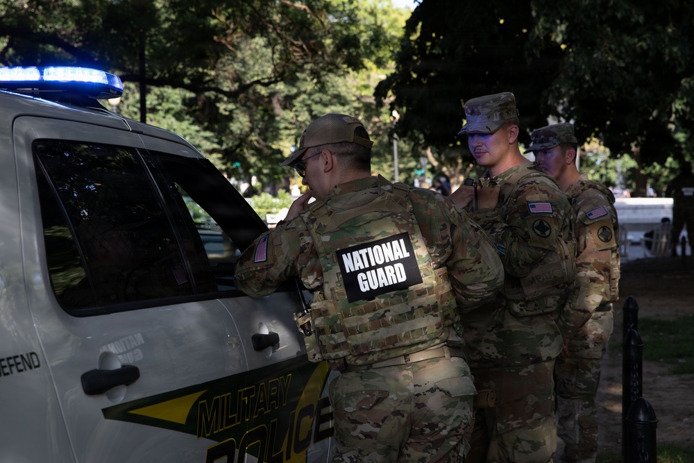National Guardsmen Patrol Dupont Circle