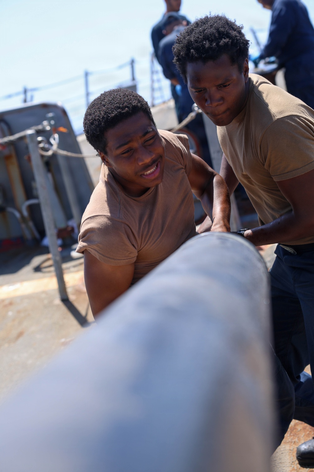 USS Thomas Hudner Conducts Maintenance
