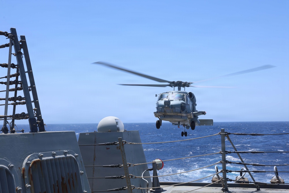 USS Thomas Hudner Conducts Maintenance